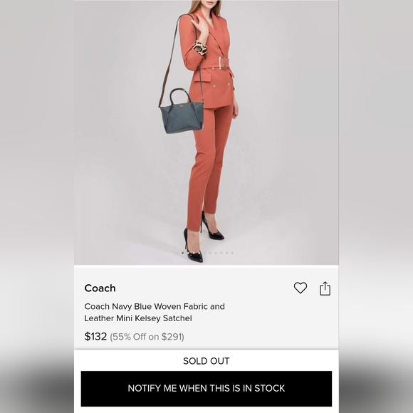 Coach mini Kelsey Jacquard Black - Picture 10 of 11